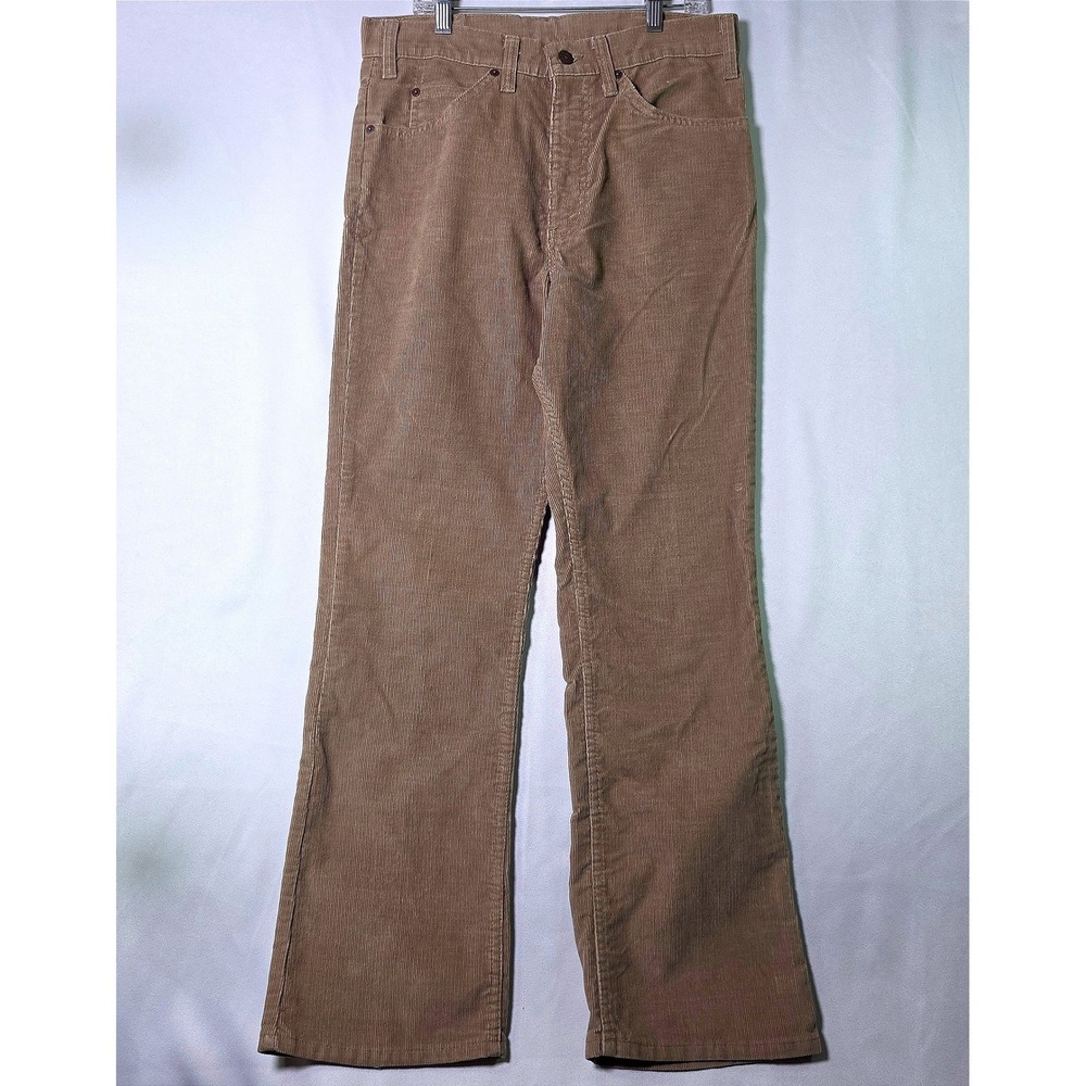 Vintage Levi's White tag 517 Corduroy bootcut tan Pant Made in USA  32x30